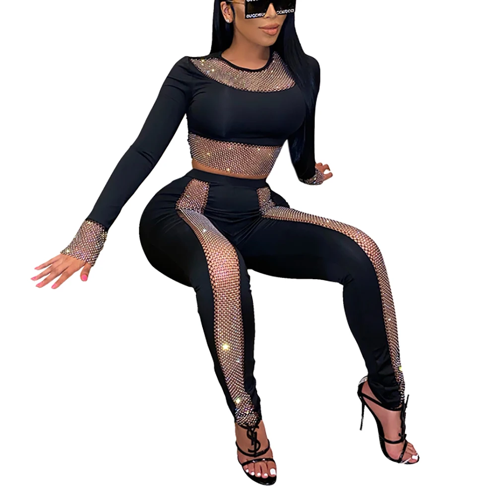 Fashion Trendy Splice Rhinestone Long Sleeve Two Piece Pants Set Women Clothing 2021, White, black, blue, rosy, orange, apricot
Fashion Trendy Splice Rhinestone Long Sleeve Two Piece Pants Set Women Clothing 2021, White, black, blue, rosy, orange, apricot