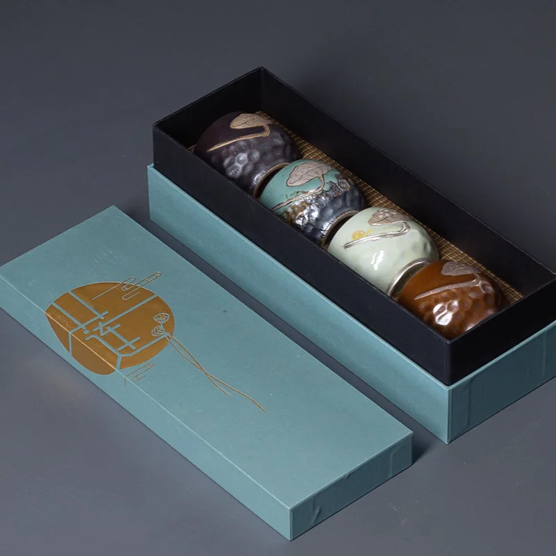 Ceramic stoneware tea cup sets Kung Fu TeaCup Master Cup retro four Cup gift box souvenirs
Ceramic stoneware tea cup sets Kung Fu TeaCup Master Cup retro four Cup gift box souvenirs
