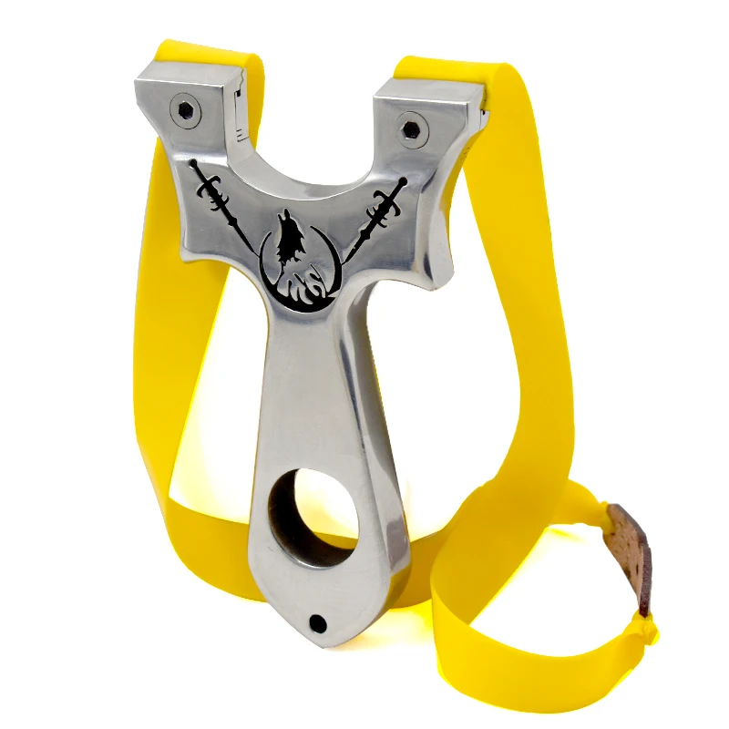 New Sirius Stainless Steel Slingshot With flat rubber band fish shooting carved hunting slingshot, Picture
New Sirius Stainless Steel Slingshot With flat rubber band fish shooting carved hunting slingshot, Picture