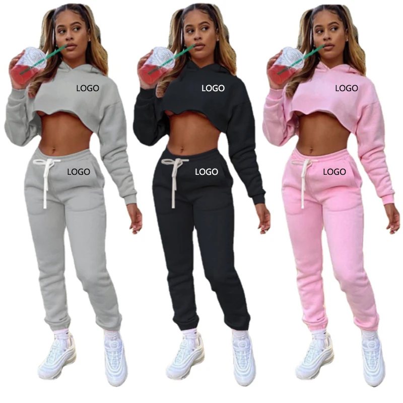Wholesale Fashion Designer Women Hoodies Sweat Suit set Sexy Two Piece Pants Set Crop top sweatsuit sweatpants Casual Sport Wear, 5 colors
Wholesale Fashion Designer Women Hoodies Sweat Suit set Sexy Two Piece Pants Set Crop top sweatsuit sweatpants Casual Sport Wear, 5 colors