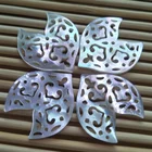 Wholesale natural mother of pearl shell hollow carved fishtail piece clothing jewelry accessories