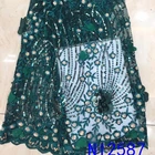 African Cheap Lace Burgundy Beaded Fabric For Party Wedding Mesh Lace