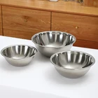 Wholesale various size kitchen salad mixing bowl round unbreakable soup stainless steel serving bowls