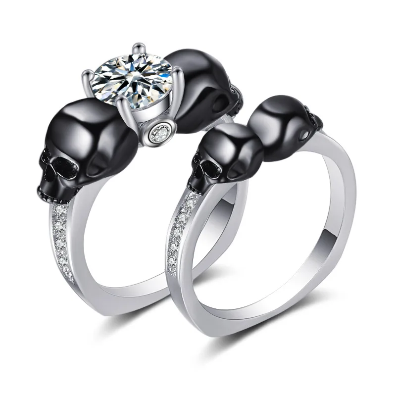 Ladies ring skull Hainon wholesale 2021 new black gold ring wedding jewelry for women, Picture
Ladies ring skull Hainon wholesale 2021 new black gold ring wedding jewelry for women, Picture