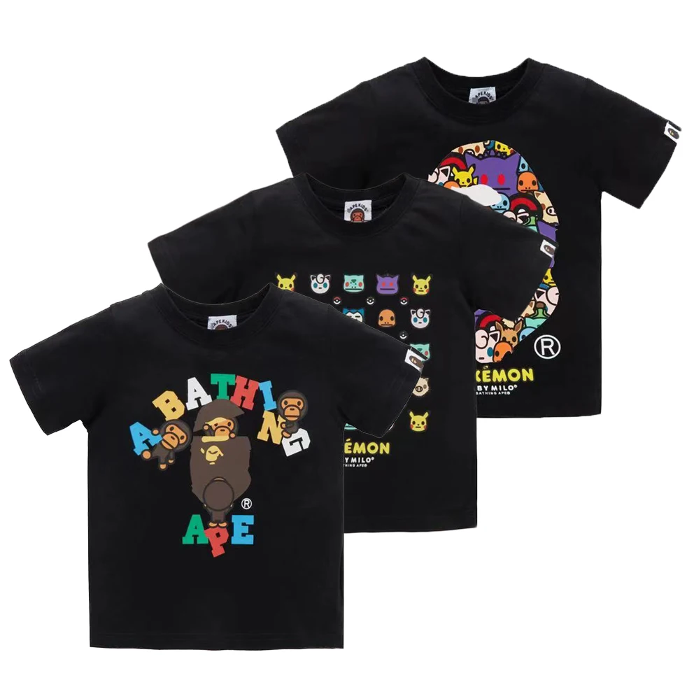 2021 Summer baby bape ape fashion cartoon tshirts printed 100% cotton short sleeves tee t-shirts kids boys t shirt
2021 Summer baby bape ape fashion cartoon tshirts printed 100% cotton short sleeves tee t-shirts kids boys t shirt