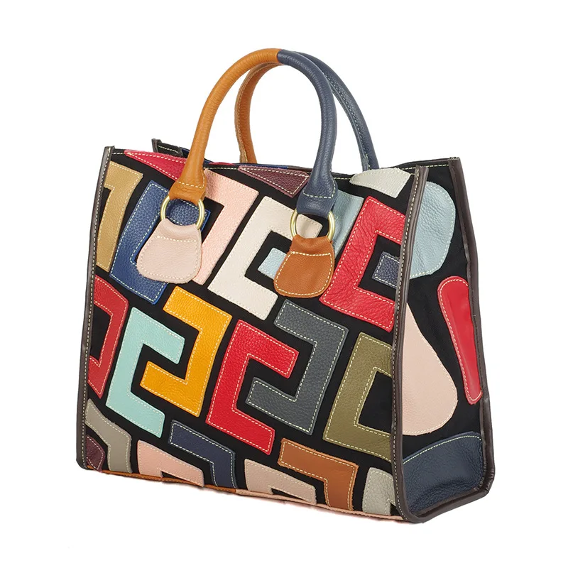 Fashion Special Colorful Design Good Quality Genuine Cowhide Ladies Handbags Leather Women Bag
Fashion Special Colorful Design Good Quality Genuine Cowhide Ladies Handbags Leather Women Bag