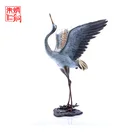 Distinctive Artistic Style Crane and Tortoise Bronze Statue Lucky Gift House Furnishing Desktop Decoration Ornament