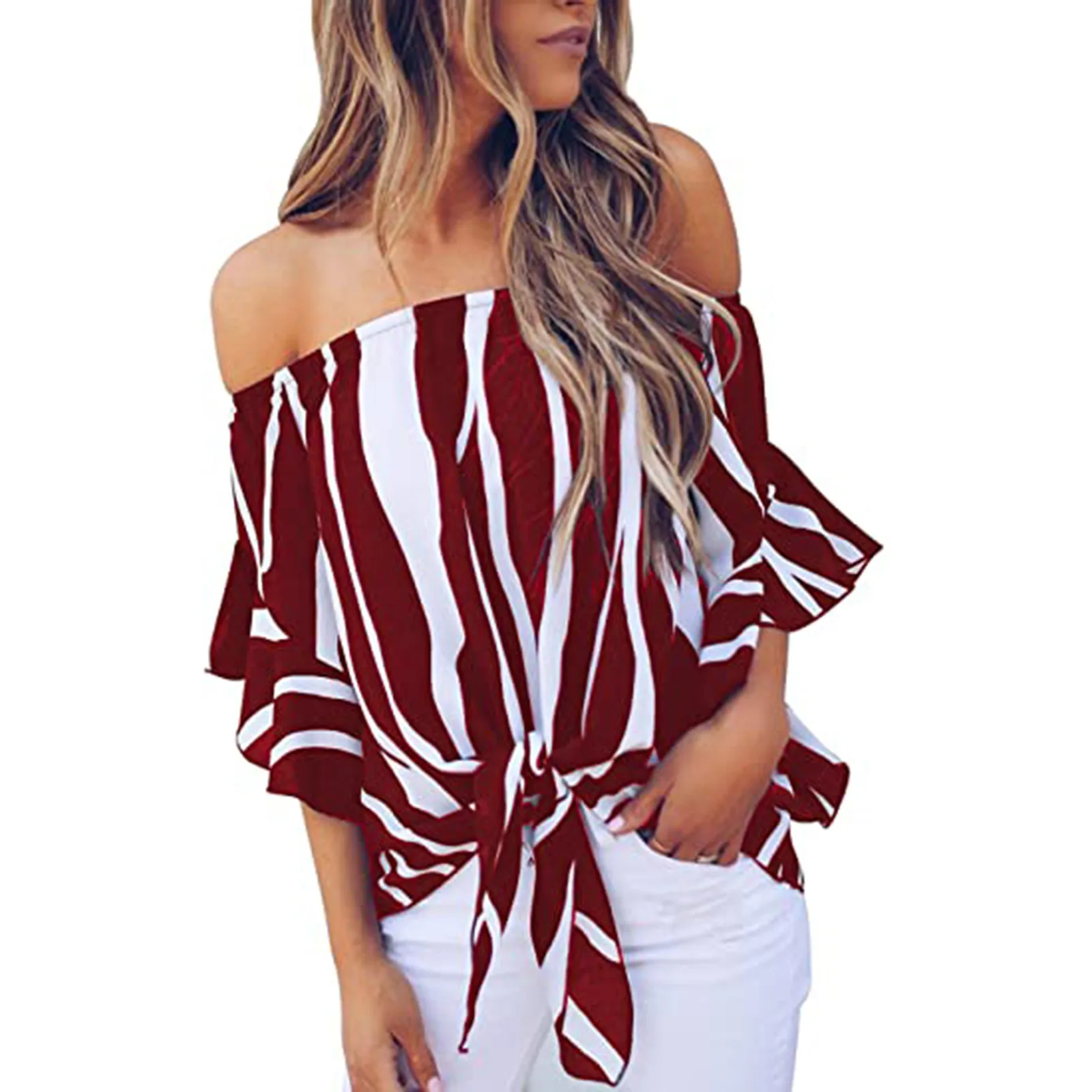 2021 OEM Womens Summer T Shirts Short Sleeve Tunic Strappy Cold Shoulder Tops, Customized colors
2021 OEM Womens Summer T Shirts Short Sleeve Tunic Strappy Cold Shoulder Tops, Customized colors