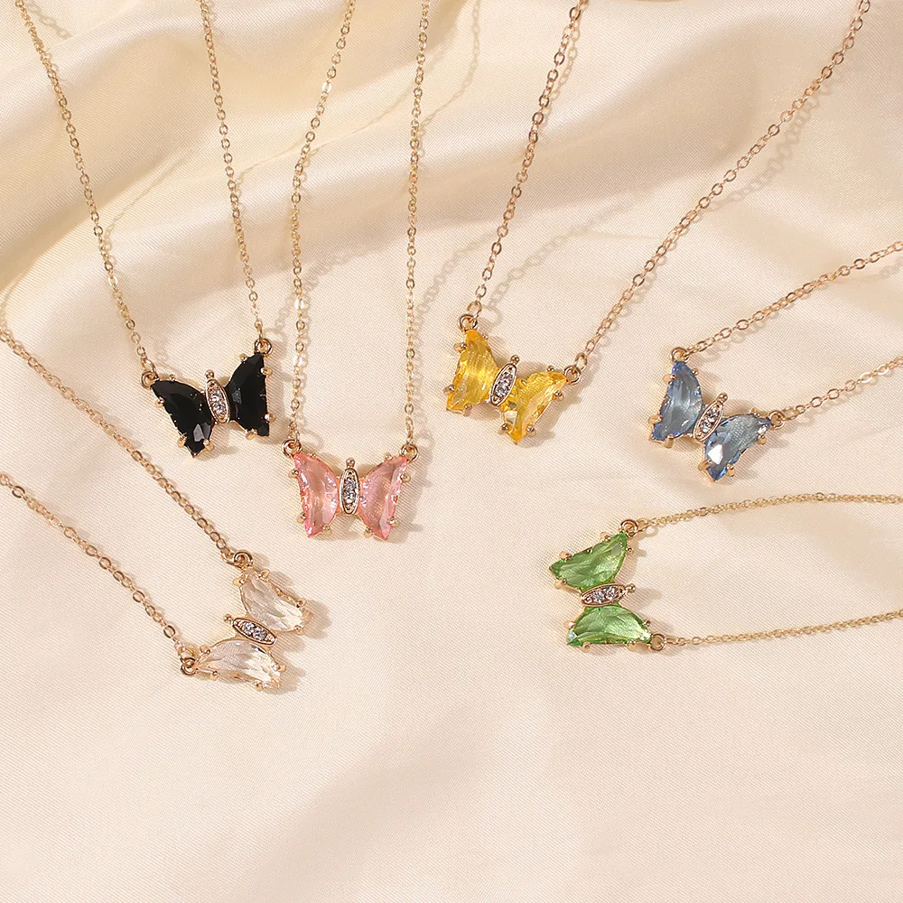 Wholesale Fashion Colorful Dainty Butterfly Necklace Crystal Butterfly Necklace Women
Wholesale Fashion Colorful Dainty Butterfly Necklace Crystal Butterfly Necklace Women