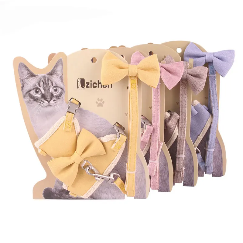 Lovely bowknot kitten harness cotton fashion cat harness leash, Pink, blue, khaki, yellow
Lovely bowknot kitten harness cotton fashion cat harness leash, Pink, blue, khaki, yellow