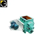 Blow through rotary valve is used for powder discharge and feed in pneumatic conveying system