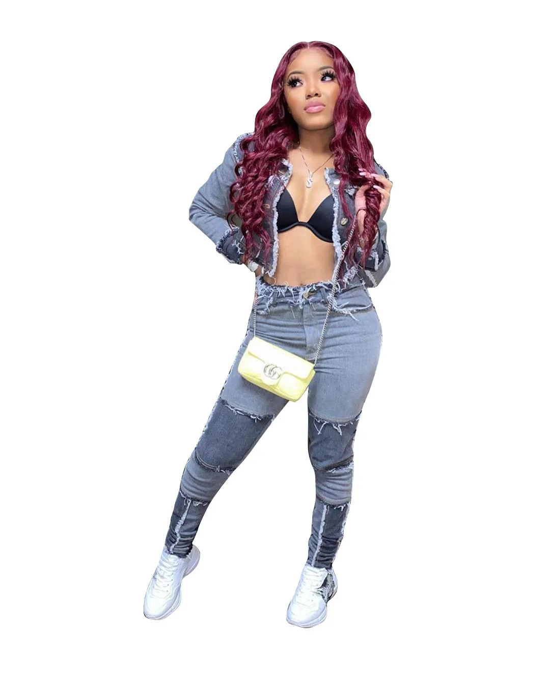 2020 New arrivals autumn collection women Long sleeve top and pants fashion Denim ladies casual two piece set
2020 New arrivals autumn collection women Long sleeve top and pants fashion Denim ladies casual two piece set