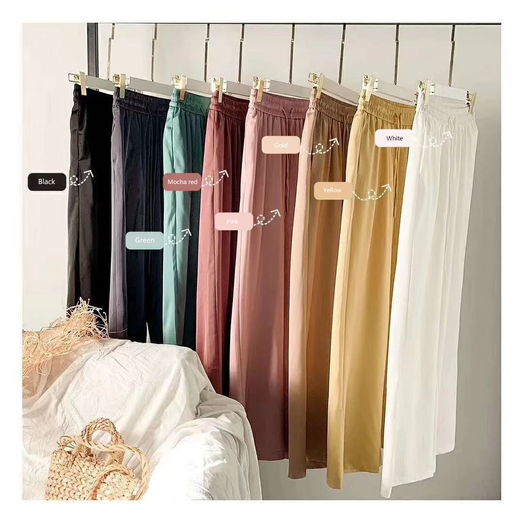 New style women's pants wide-leg pants women's high-waisted thin straight casual loose trousers, Customized color
New style women's pants wide-leg pants women's high-waisted thin straight casual loose trousers, Customized color