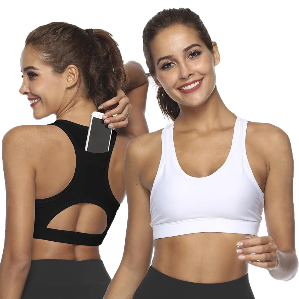 Hot Selling Fitness Activewear Yoga Plain Sports Bra with Pocket, Black/green/white/grey/blue/rose red/red
Hot Selling Fitness Activewear Yoga Plain Sports Bra with Pocket, Black/green/white/grey/blue/rose red/red
