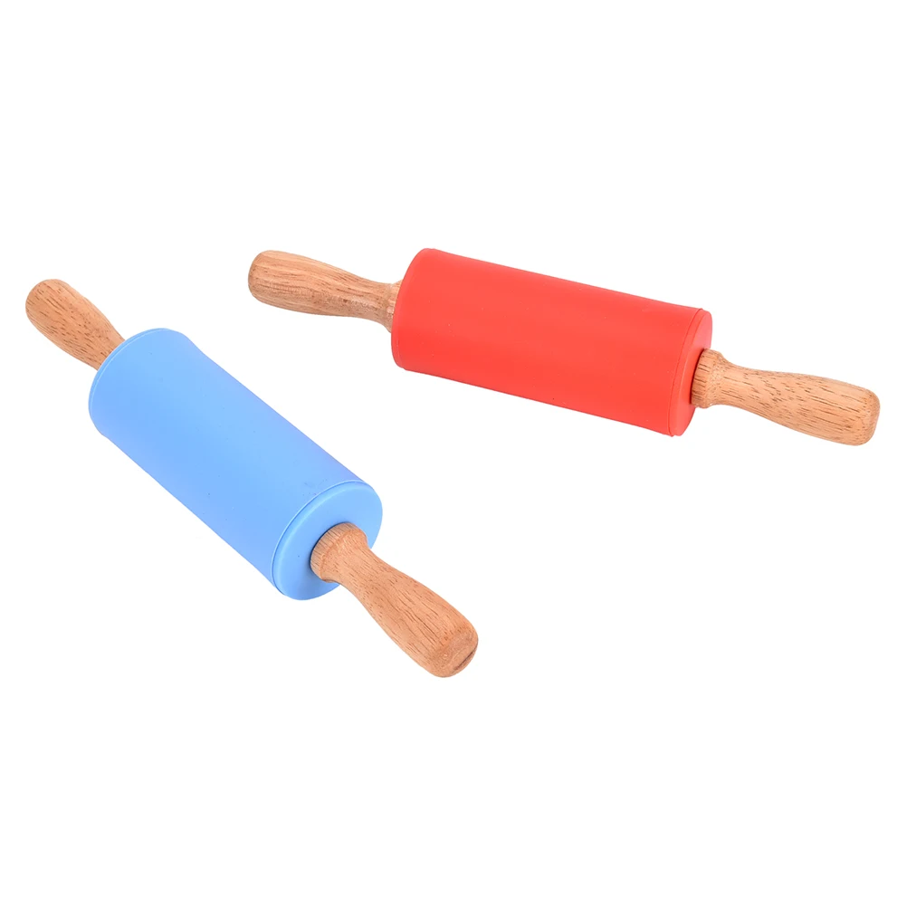 Wooden Handle Cake Non-stick Silicone Rolling Pin Dough Roller Stick Kitchen Baking Tool 1Pc
Wooden Handle Cake Non-stick Silicone Rolling Pin Dough Roller Stick Kitchen Baking Tool 1Pc
