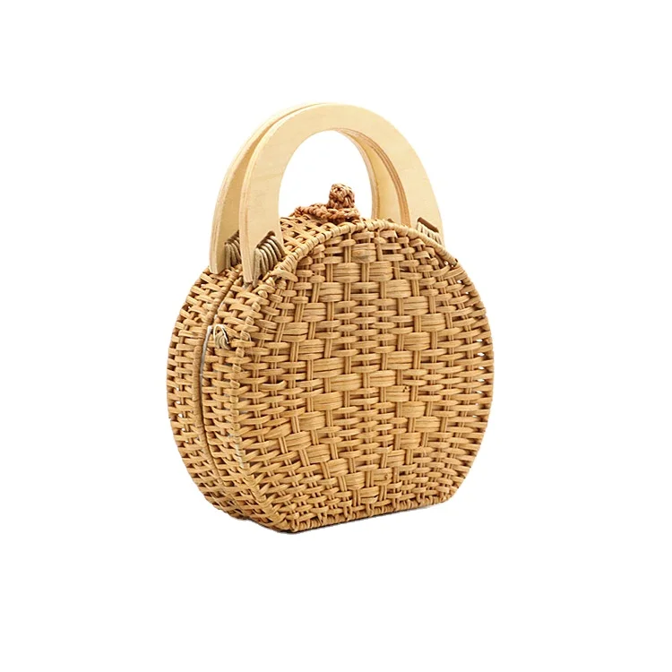 Woven Child Rattan Bag Round Straw Rattan Wicker Shoulder Bag Small Beach HandBags Women Hollow Handmade Messenger Crossbody Bag, 2 colors 
Woven Child Rattan Bag Round Straw Rattan Wicker Shoulder Bag Small Beach HandBags Women Hollow Handmade Messenger Crossbody Bag, 2 colors
