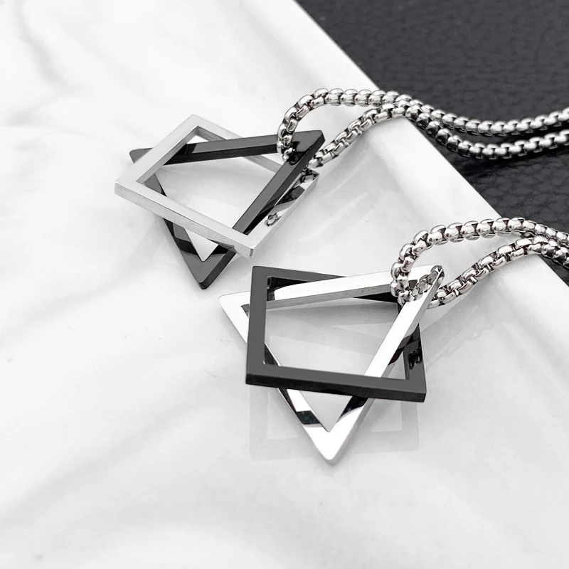 Popular Stainless Steel Square Triangle Pendant For Men Modern Trendy Geometric Stacking Streetwear Chain Necklace
Popular Stainless Steel Square Triangle Pendant For Men Modern Trendy Geometric Stacking Streetwear Chain Necklace