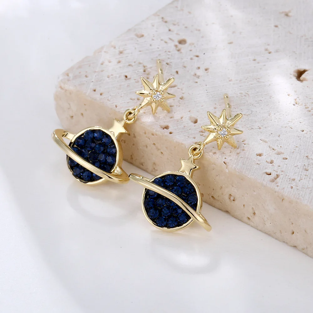 2022 Latest Korean Style Stud Earrings Gold Plated Blue Earth Huggie Star Zircon Drop Earring
2022 Latest Korean Style Stud Earrings Gold Plated Blue Earth Huggie Star Zircon Drop Earring