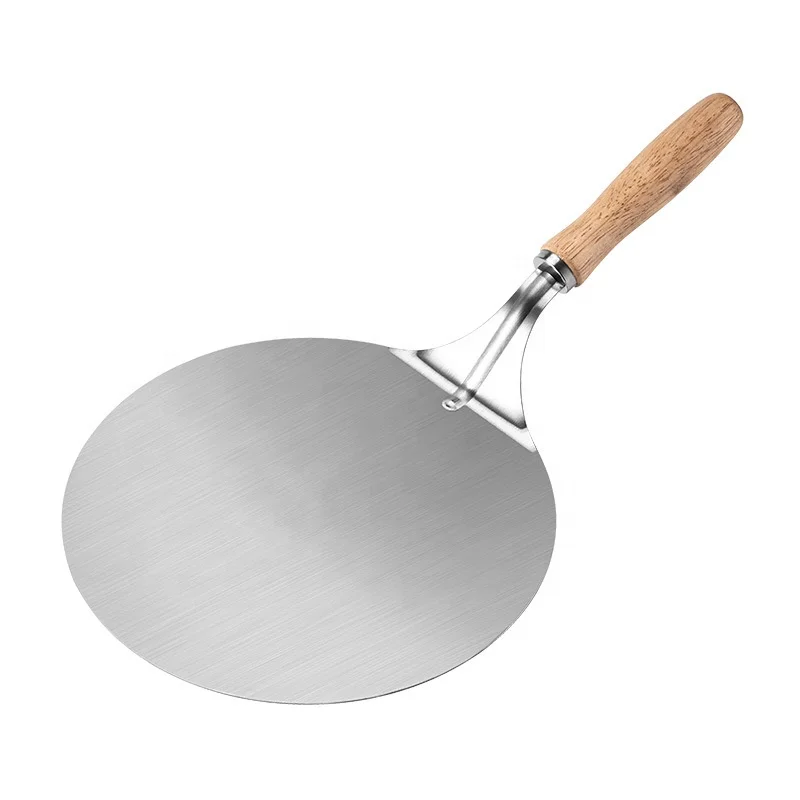 Great for Baking Homemade Pizza Metal Pizza Lifter Round Stainless Steel Baking Shovel Paddle with Wooden Handle, As shown
Great for Baking Homemade Pizza Metal Pizza Lifter Round Stainless Steel Baking Shovel Paddle with Wooden Handle, As shown