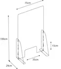 Protective Cashier Desk Counter Clear Acrylic Safety Shield Sneeze Guard Screens