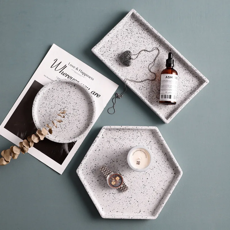 Plate Tea Tray Home Sushi Plate Marble Storage Tray Rectangular Plate Nordic Style Terrazzo Ceramic Jewely Tray 20pcs/item, As photo
Plate Tea Tray Home Sushi Plate Marble Storage Tray Rectangular Plate Nordic Style Terrazzo Ceramic Jewely Tray 20pcs/item, As photo