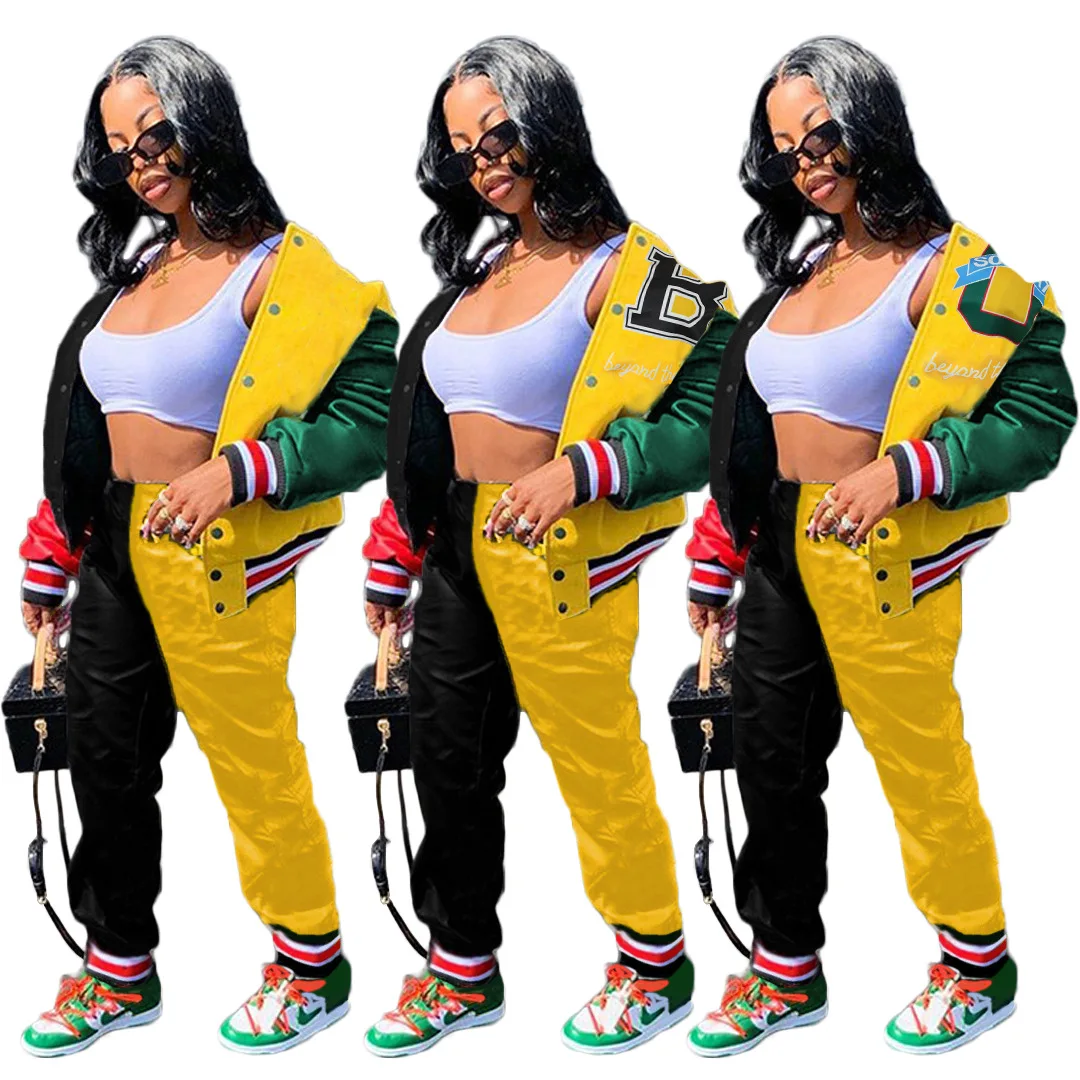 GPM083 2021 New Arrivals Women 2 Piece Set Long Sleeve Printed Baseball Jersey Fashion Jacket And Pants Fall Spring Outfits
GPM083 2021 New Arrivals Women 2 Piece Set Long Sleeve Printed Baseball Jersey Fashion Jacket And Pants Fall Spring Outfits