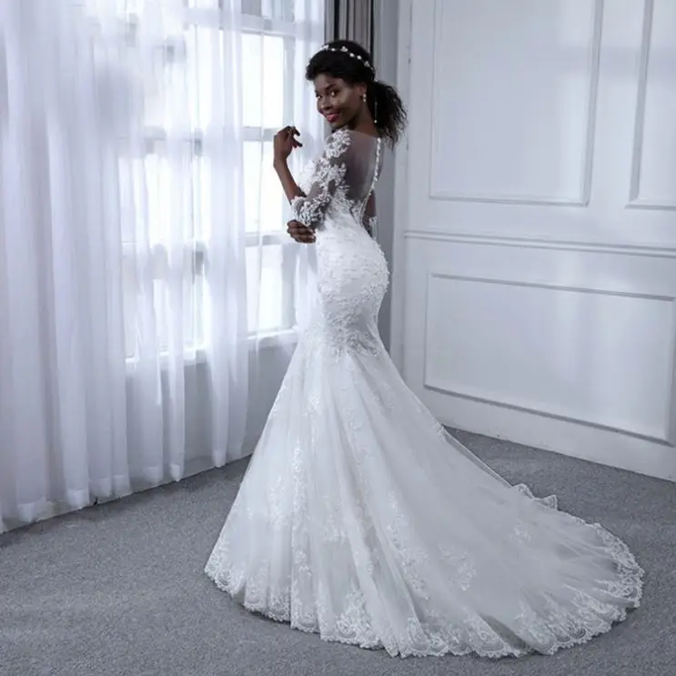 Customized Sexy Backless Dress 2019 Latest Design Black Women Mermaid wedding Dress Bridal Gown with half sleeves, Off white, pure white
Customized Sexy Backless Dress 2019 Latest Design Black Women Mermaid wedding Dress Bridal Gown with half sleeves, Off white, pure white
