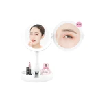 Mirror Desktop Cosmetic Makeup Mirror With Led Light For Personal Care