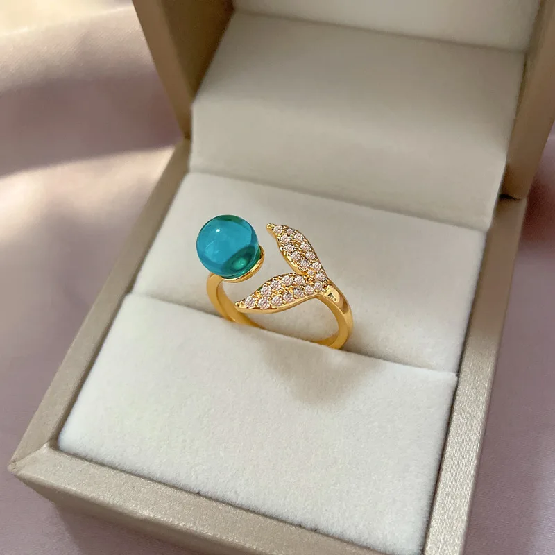 Fashion Wedding Jewelry Adjustable Ring Open Fishtail Crystal Wedding Rings For Women
Fashion Wedding Jewelry Adjustable Ring Open Fishtail Crystal Wedding Rings For Women