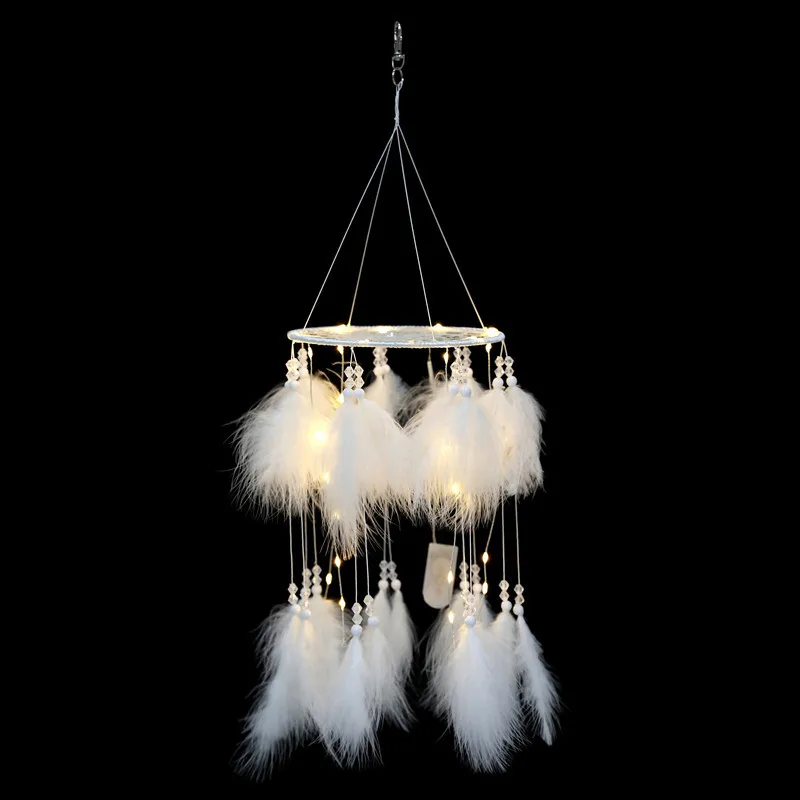 Free Shipping LED Lantern Catcher Dream Net White Feather Lighting Pendant Creative Dream Mesh Wind Bell Decorative Wind Chimes
Free Shipping LED Lantern Catcher Dream Net White Feather Lighting Pendant Creative Dream Mesh Wind Bell Decorative Wind Chimes