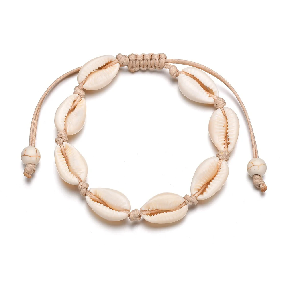 Handmade Sea Shell charm Bracelets For Women Bohemian beach cowrie Seashell puka String Rope chains 2020 Fashion Boho Jewelry, Picture shows
Handmade Sea Shell charm Bracelets For Women Bohemian beach cowrie Seashell puka String Rope chains 2020 Fashion Boho Jewelry, Picture shows