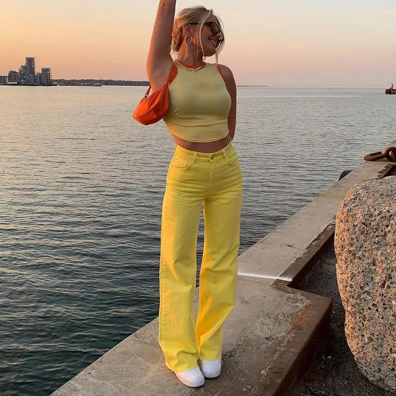 Street Style Trendy Wide Leg Jeans Fashion High Waist Loose Slim Straight Pantalones Women Denim Jeans, Shown
Street Style Trendy Wide Leg Jeans Fashion High Waist Loose Slim Straight Pantalones Women Denim Jeans, Shown