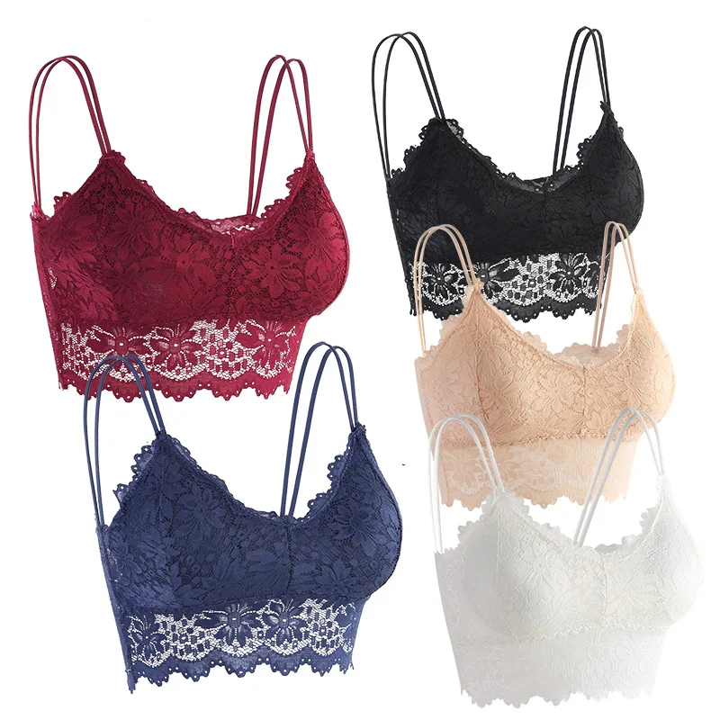New Sunflower Lace Wrapped Underwear Basement Sling Tube Top Ladies Large Size Thin Shoulder Strap Beauty Back Bra, 5color as pictures
New Sunflower Lace Wrapped Underwear Basement Sling Tube Top Ladies Large Size Thin Shoulder Strap Beauty Back Bra, 5color as pictures