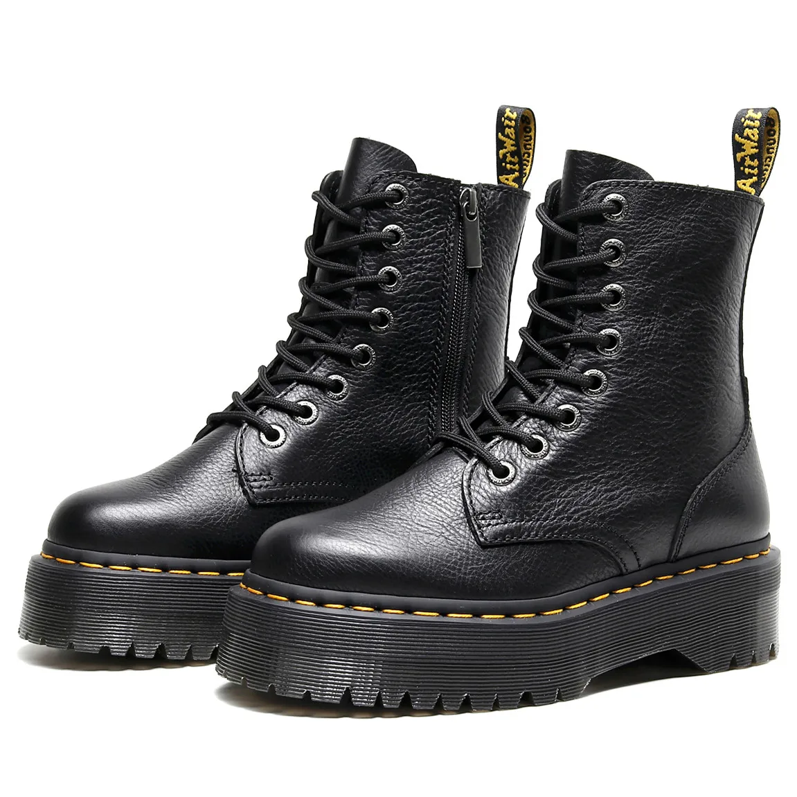 Size Girls Waterproof Fashion Black Leather Ankle Flat High Top Outdoor Round Toe Casual Chunky Sole Women Martens Boots
Size Girls Waterproof Fashion Black Leather Ankle Flat High Top Outdoor Round Toe Casual Chunky Sole Women Martens Boots