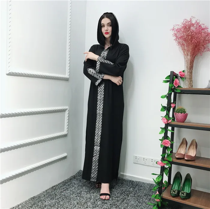 2019 wholesale new arrival fashion Muslim Open Soft Crepe Abaya long black dress with hood muslim clothing abaya duabi
2019 wholesale new arrival fashion Muslim Open Soft Crepe Abaya long black dress with hood muslim clothing abaya duabi