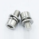 Stainless Steel Screw Spring Stainless Steel Din912 M8 Hex Socket Head Cap Sems Screw with Spring and Flat Washer