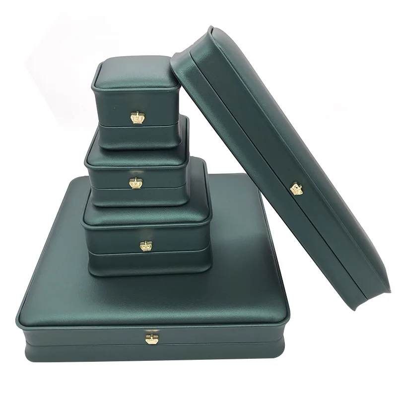 Factory Luxury Stock Green Leather jewelry packaging Box for jewellery joyero package, Dark green, green
Factory Luxury Stock Green Leather jewelry packaging Box for jewellery joyero package, Dark green, green