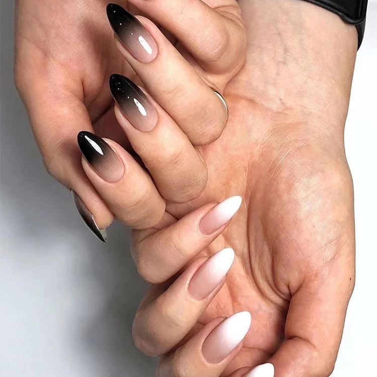 2021 Factory Black and White Gradual Double Color nail Art Glitters Press on Nails, As pic
2021 Factory Black and White Gradual Double Color nail Art Glitters Press on Nails, As pic