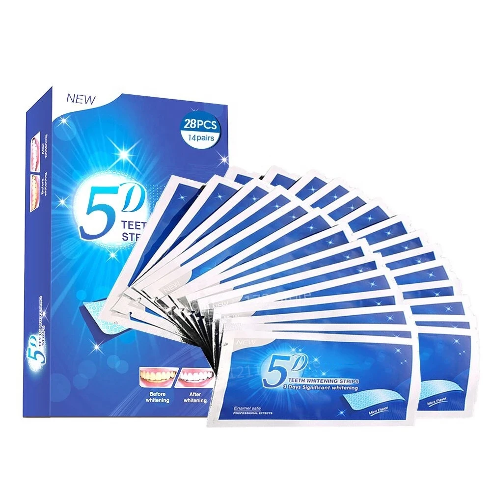 Hot Selling 5D Gel Teeth Whitening Strips White Tooth Dental kit Oral Hygiene Care Strip
Hot Selling 5D Gel Teeth Whitening Strips White Tooth Dental kit Oral Hygiene Care Strip