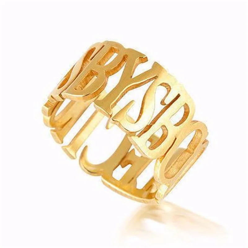 Personalized 925 Sterling Silver Name Ring Handmade Letter Ring Custom Birthday/Lovers/ Mother's Day Jewelry Gift
Personalized 925 Sterling Silver Name Ring Handmade Letter Ring Custom Birthday/Lovers/ Mother's Day Jewelry Gift