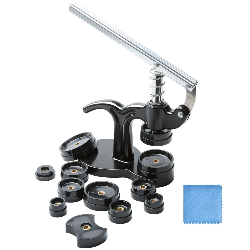 High Quality 17pcs Watch Press Set,18mm to 50mm Watch Case pry and Closer tool, Watch Repair Kit (black)
High Quality 17pcs Watch Press Set,18mm to 50mm Watch Case pry and Closer tool, Watch Repair Kit (black)