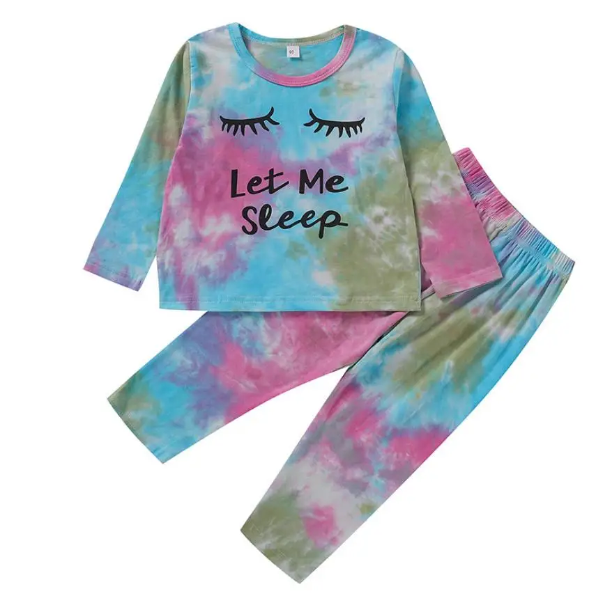 Letter printed baby girls' and boy's tie-dyed clothing sets little kids cotton suits children full sleeves shirts and pants, As picture
Letter printed baby girls' and boy's tie-dyed clothing sets little kids cotton suits children full sleeves shirts and pants, As picture