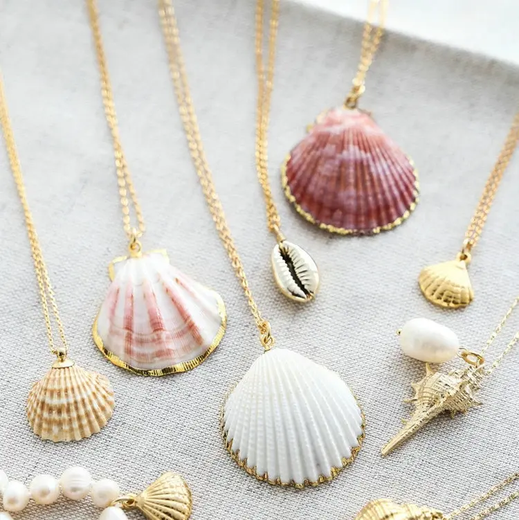 HongTong Creative Freshwater Shell Pendant Necklace Women's Gold-plated Scallop Stainless Steel Necklace Jewelry New, Picture
HongTong Creative Freshwater Shell Pendant Necklace Women's Gold-plated Scallop Stainless Steel Necklace Jewelry New, Picture