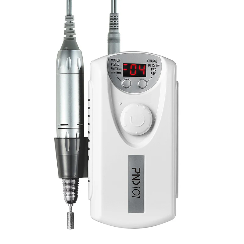 High speed rechargeable salon professional acrylic portable electric nail drill file nail drill 2021, White
High speed rechargeable salon professional acrylic portable electric nail drill file nail drill 2021, White