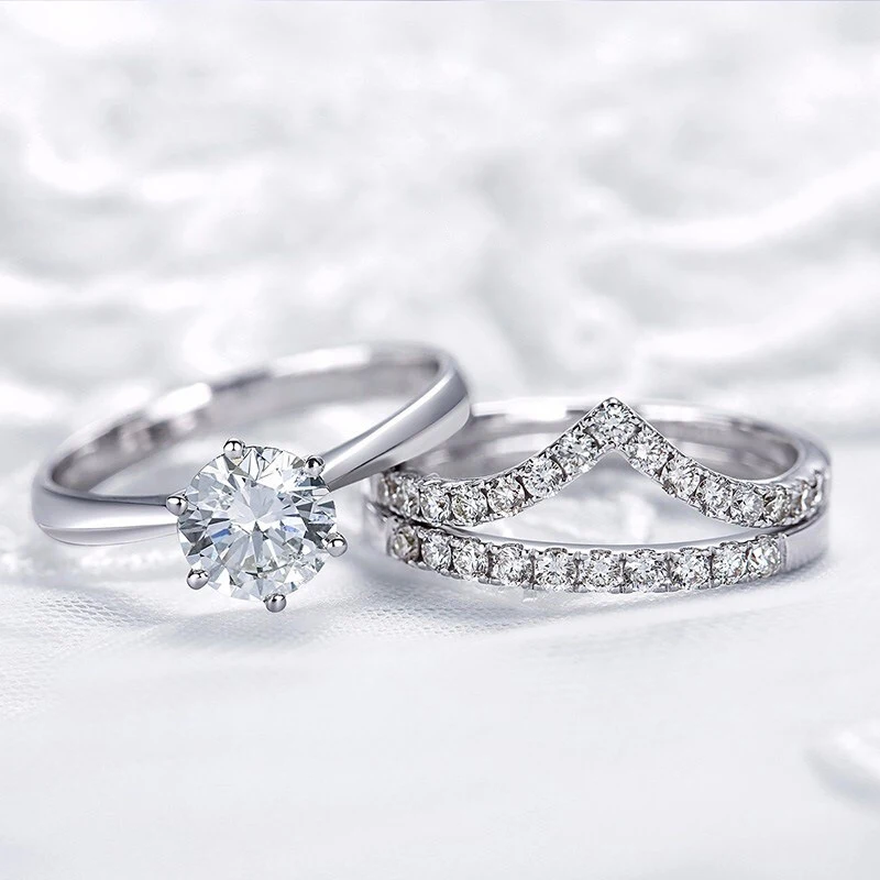 Fashion V-shaped Diamond Crystal Engagement Ring Opening Adjustable Stacking Rings for Women
Fashion V-shaped Diamond Crystal Engagement Ring Opening Adjustable Stacking Rings for Women