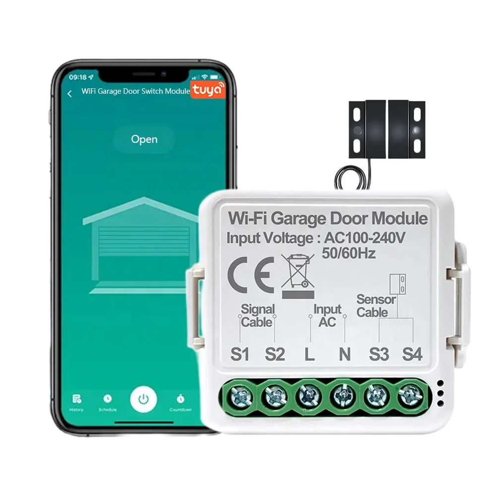 Mini WIFI TUYA Smart Universal Garage Door Opener Wireless Remote Control Rolling Gate Switch
Mini WIFI TUYA Smart Universal Garage Door Opener Wireless Remote Control Rolling Gate Switch