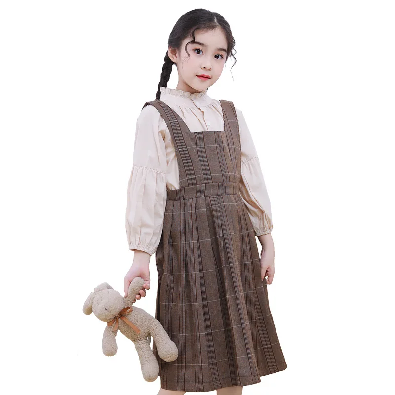 Big Girls Spring Dress Set Spring and Autumn Girls' Shirt Plaid Dress Two Pieces Set
Big Girls Spring Dress Set Spring and Autumn Girls' Shirt Plaid Dress Two Pieces Set