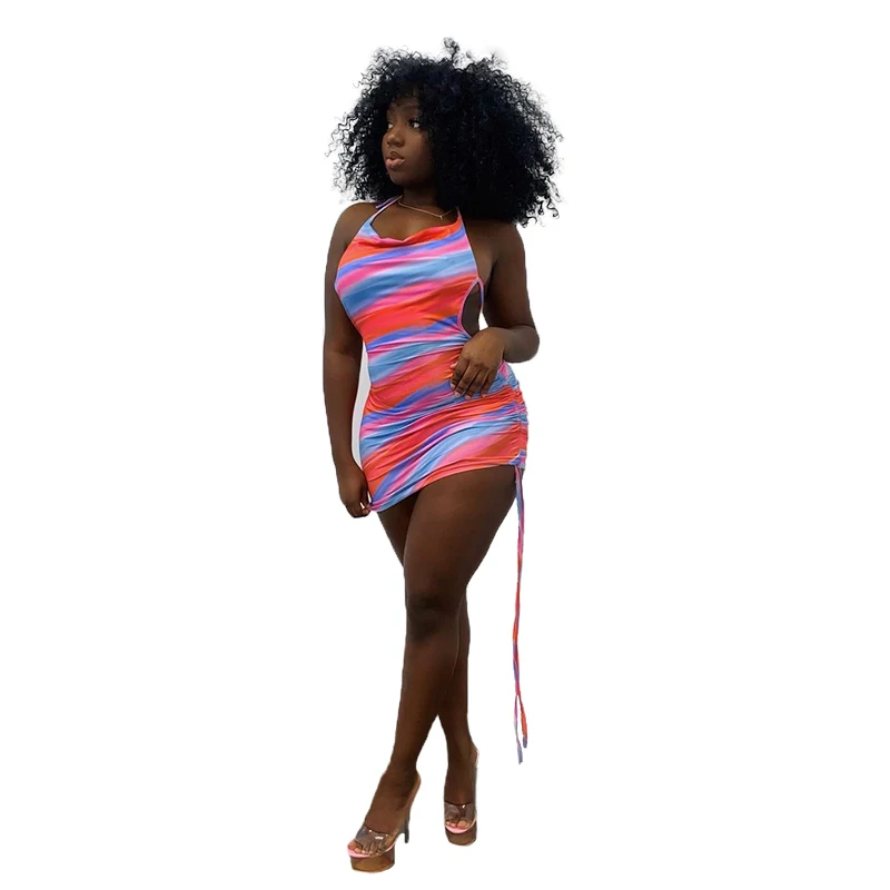 Q107017 Fashion lady Beach Sexy Drawstring Backless hollow Sling Dress fashion trend sexy neck open back dress
Q107017 Fashion lady Beach Sexy Drawstring Backless hollow Sling Dress fashion trend sexy neck open back dress