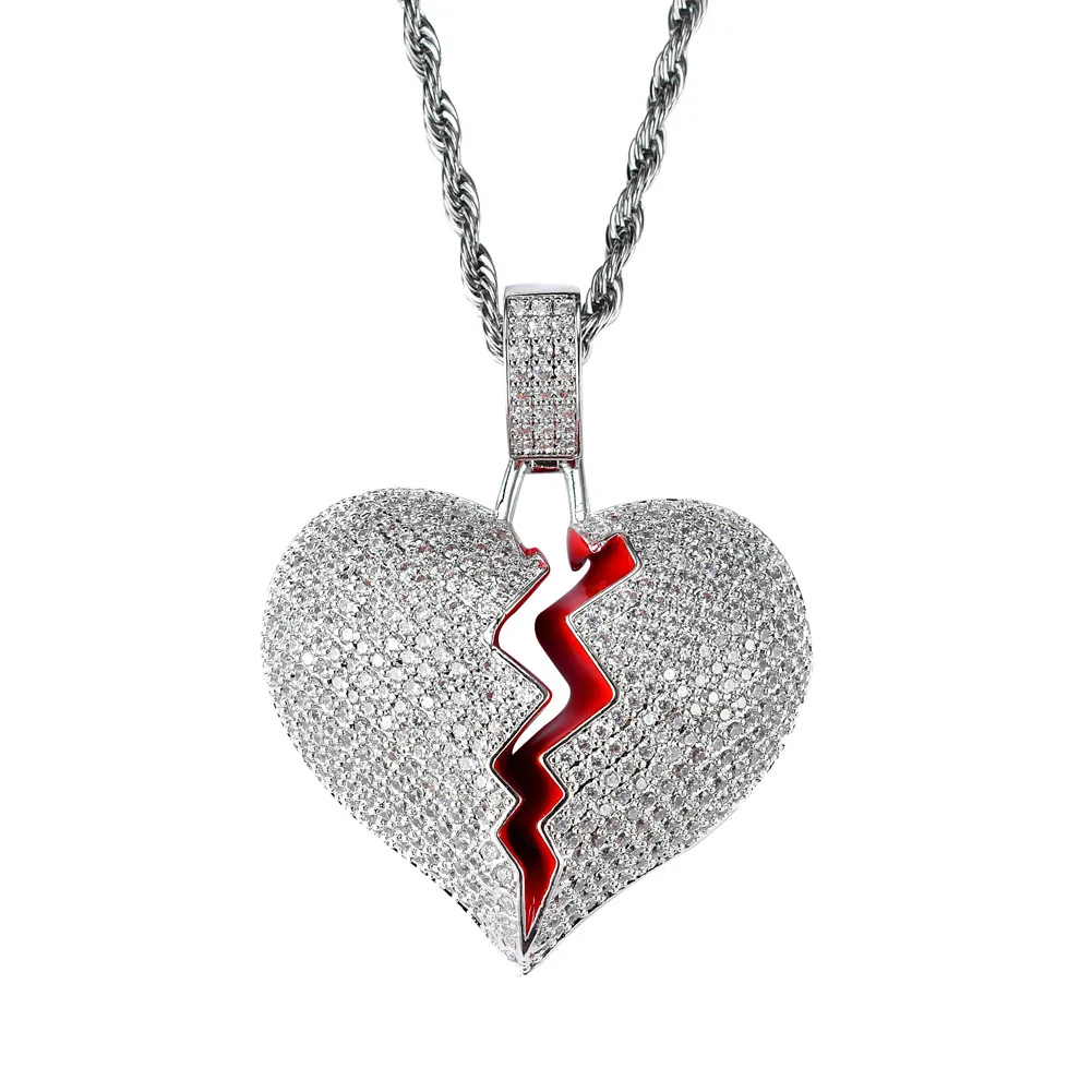 Hiphop Couple Silver Pendant Broken Heart Necklace Mens And Women Neckalce, Silver gold
Hiphop Couple Silver Pendant Broken Heart Necklace Mens And Women Neckalce, Silver gold