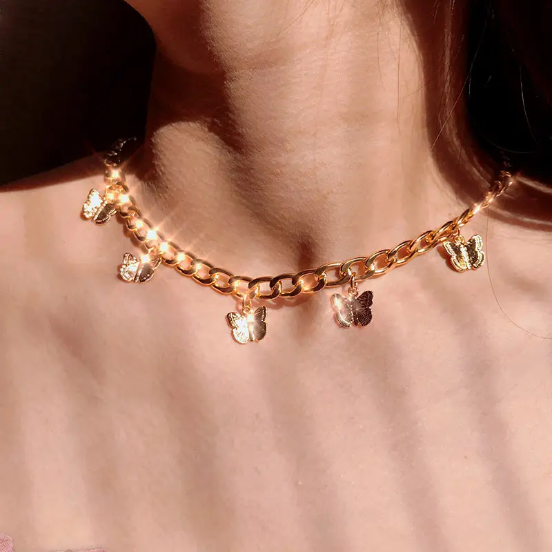 Exquisite Classic Gold Plated Stainless Steel Chain Butterfly Necklace Jewelry Butterfly Pendant Necklace, Gold colors
Exquisite Classic Gold Plated Stainless Steel Chain Butterfly Necklace Jewelry Butterfly Pendant Necklace, Gold colors